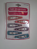 Hair Essentials Polka Dot Snap Hair Clips – 6 Pack | Pink, Purple & Blue