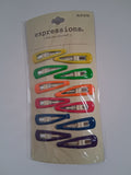 Expressions Colorful Snap Hair Clips – 12 Pack | Rainbow Hair Barrettes