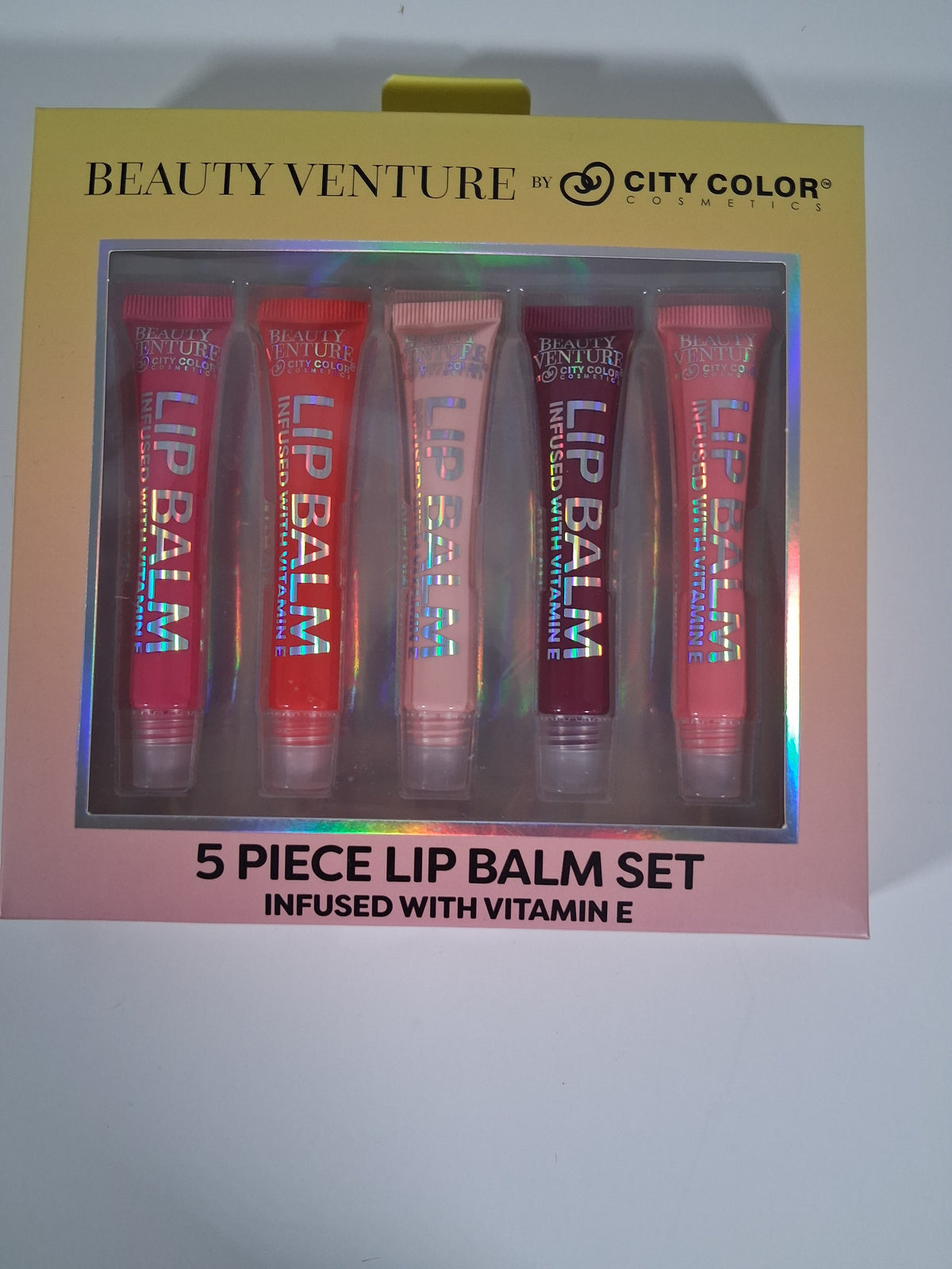 Beauty Venture by City Color 5 Piece Lip Balm Set – Infused with Vitamin E