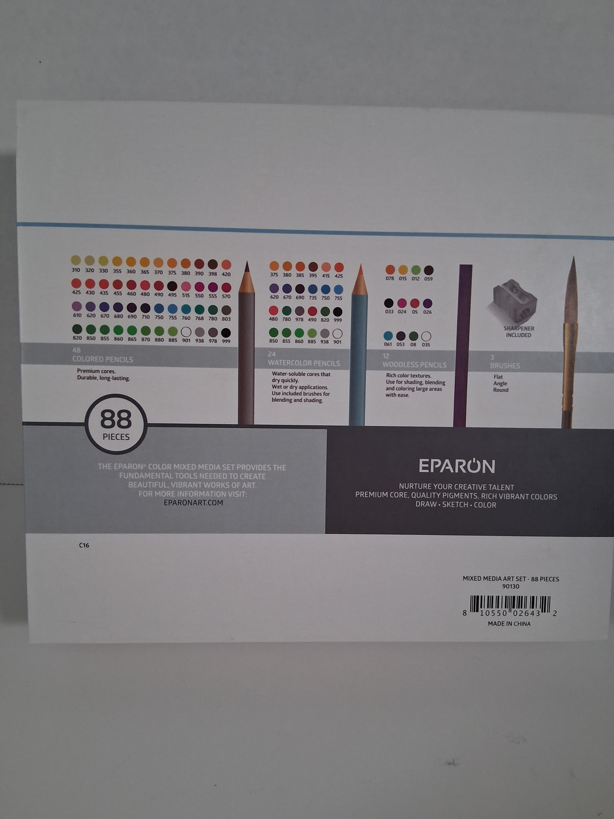 Eparon 88-Piece Mixed Media Art Set – Colored Pencils, Watercolor Pencils & Pastels