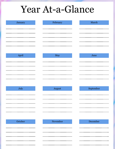 Undated Planner – 20-Page Printable Planner for Life & Goals