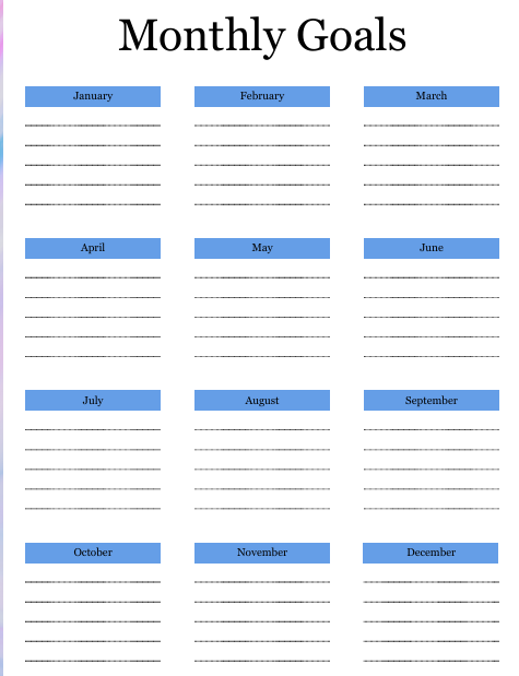 Undated Planner – 20-Page Printable Planner for Life & Goals