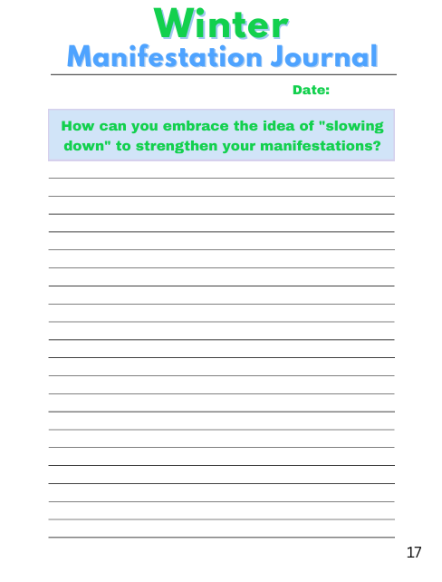 Winter Manifestation Journal – 98 Journal Prompts + Blank Page Printable